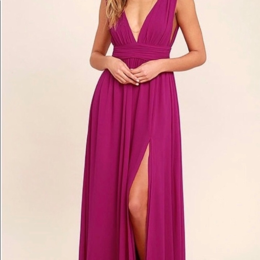 SOLD Magenta Lulus dress size Medium